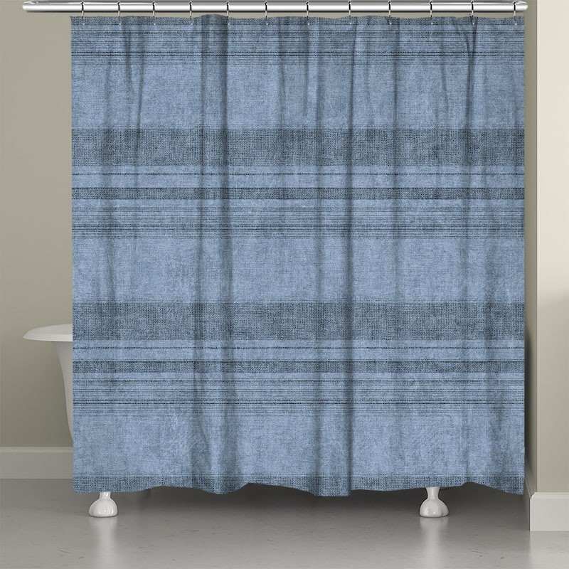 Laural Home Big Sky Dusty Blue Shower Curtain