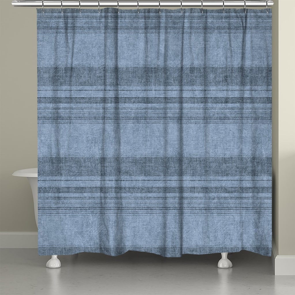 Laural Home Big Sky Dusty Blue Shower Curtain