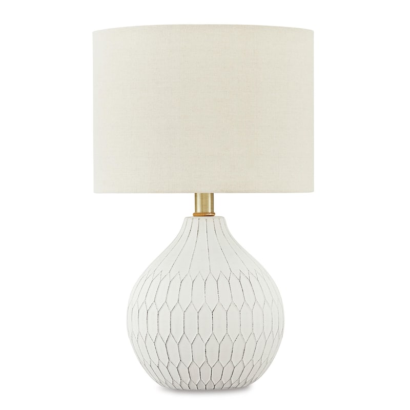 Signature Design by Ashley Wardmont White and Ivory Table Lamp - 17.5 in