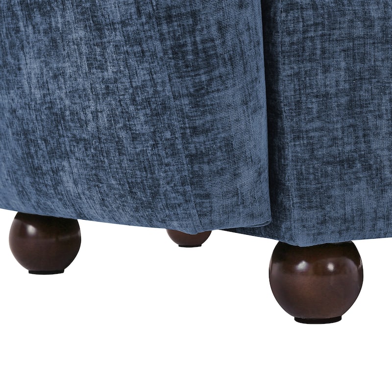 90.6 Inch 3-Seater Sofa Couch with 6 Pillows, Chenille Upholstered Living Room Sofa for Living Room Bedroom Apartment in White