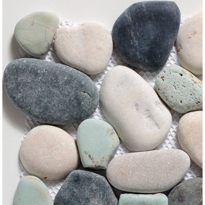 Classic Pebble 11 in. x 11 in. Mesh-Mounted Mosaic Wall and Floor Tile