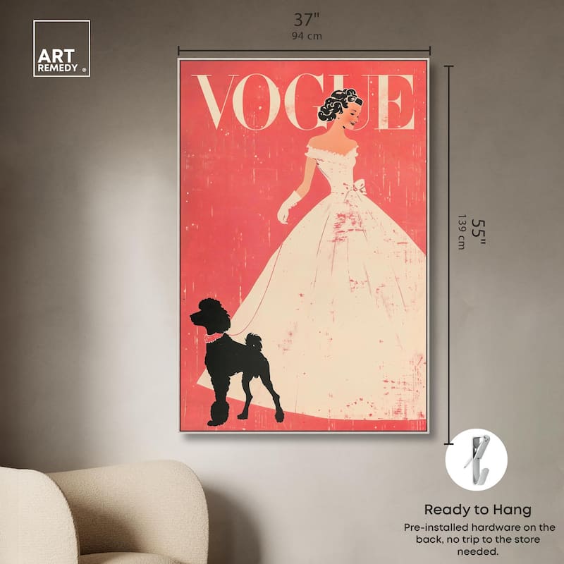 Red and Ivory Cover Canvas by Art Remedy