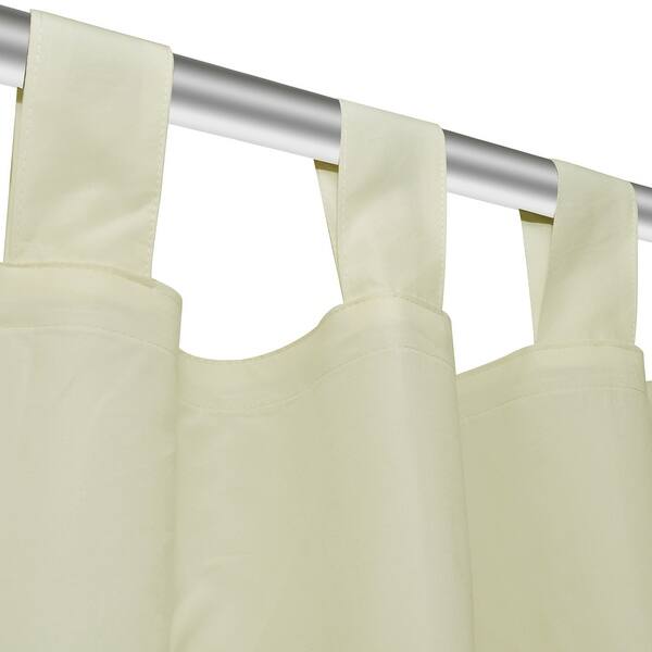 Shop Vidaxl 2 Pcs Cream Micro Satin Curtains With Loops 55 X 96