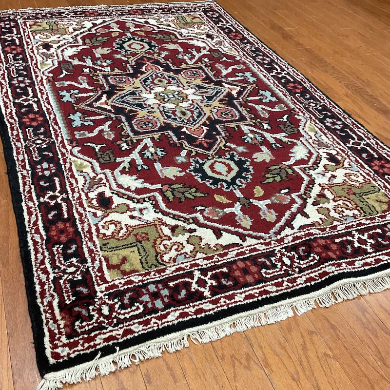 HERAT ORIENTAL Handmade Serapi Wool Rug - 4' x 6'2"