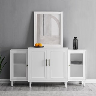 Carson Carrington  62-inch 4-Door Breakfront Modern Sideboard (White)