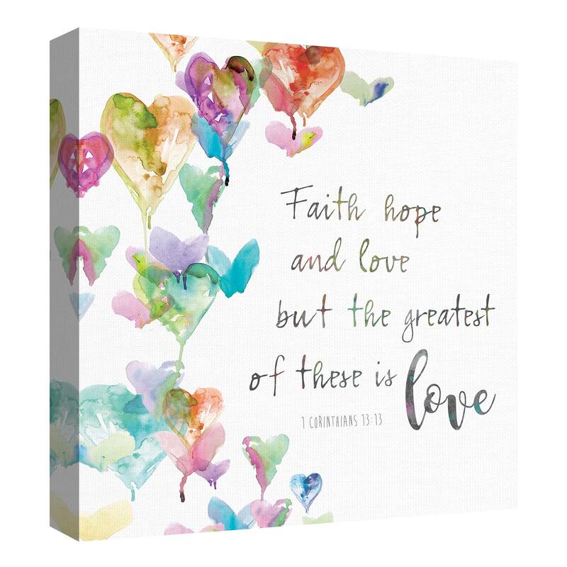 Faith Hope and Love by Carol Robinson Canvas Art Print