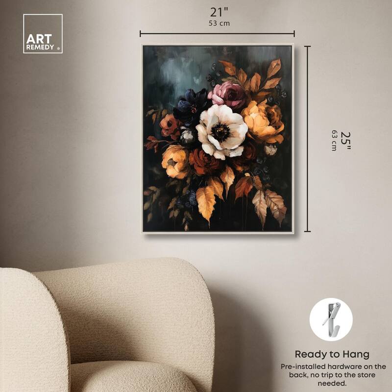 Dark Roses Beauty II Canvas by Art Remedy