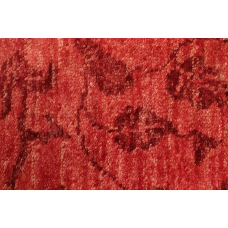 ECARPETGALLERY Hand-knotted Vibrance Light Red Wool Rug - 8'0 x 10'2