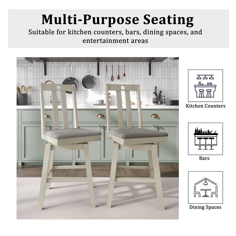 CraftPorch Mid Century Swivel Counter Dining Set