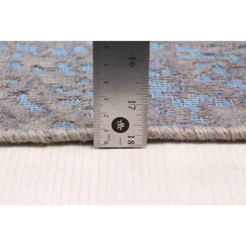 ECARPETGALLERY Hand-knotted Color Transition Sky Blue Wool Rug - 5'3 x 5'1