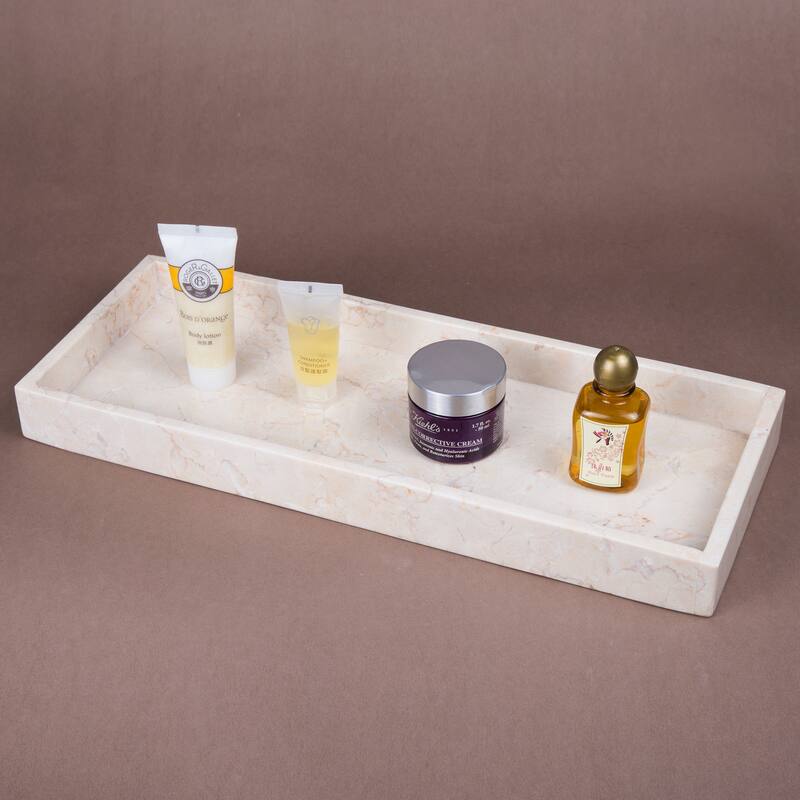 Creative Home Champagne Marble Vanity Tray - Beige
