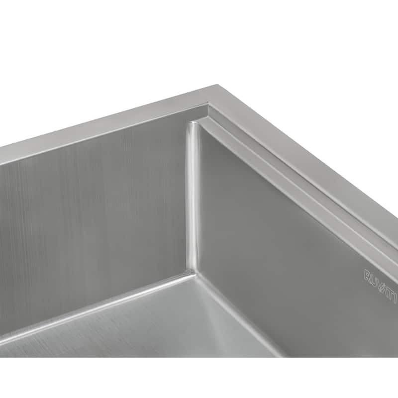 Ruvati 24-inch Workstation Rounded Corners Undermount Ledge Kitchen Sink with Accessories - 24 x 19 - 24 x 19