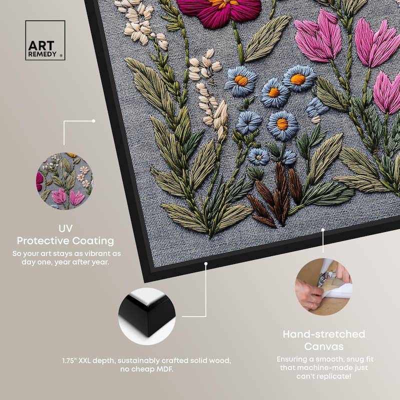 Fabric Flora Canvas by Art Remedy