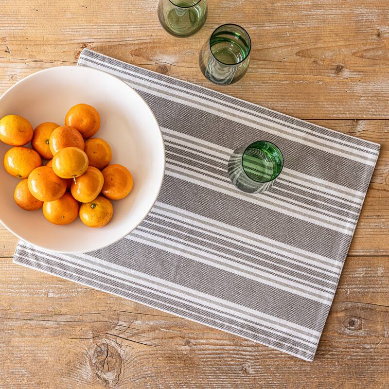 over&back 100% Cotton Woven Placemats - Machine Washable - Set of 4