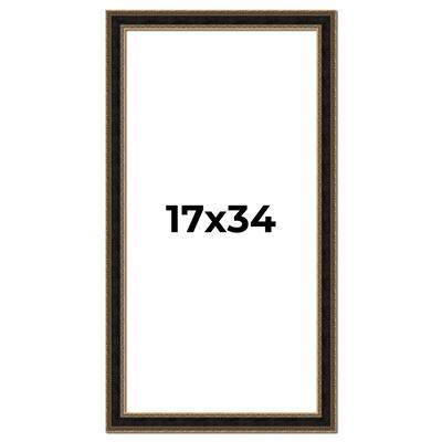 17x34 Frame Gold Antique Vintage Sold Wood Picture Frame | 1.75 Inch