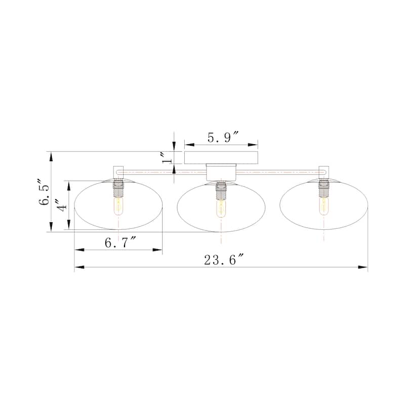 Camris 5-Light Chrome Chandelier Frosted Glass Shades