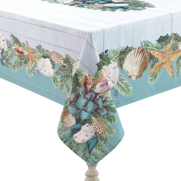 slide 2 of 5, Christmas By The Sea Tablecloth 70x120