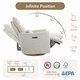 preview thumbnail 30 of 34, Power Swivel Recliner Chair Dual-Motor Nursery Glider with Lumber Pillow