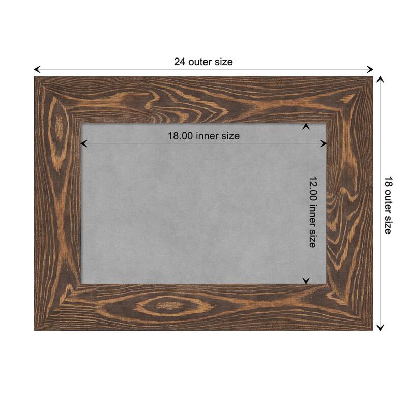 Amanti Art Bridge Brown Framed Magnetic Board - Board Size 18x12