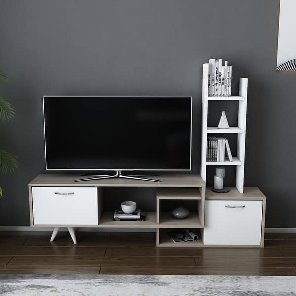 slide 1 of 9, Estell Tv Unit up to 55" TV White-Cordoba