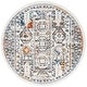 preview thumbnail 8 of 8, SAFAVIEH Tulum Boris Boho Rug 6'7" Round - Ivory Grey/Blue Rust - Round