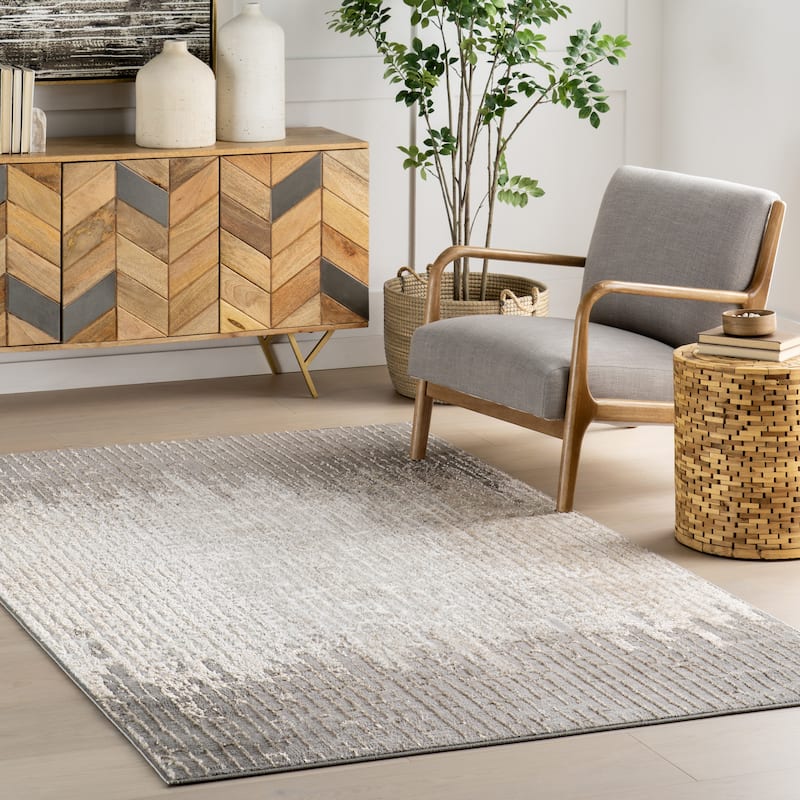 Nuloom Wynna Abstract Indoor/Outdoor Area Rug - 5' x 8' - Grey - Rectangle