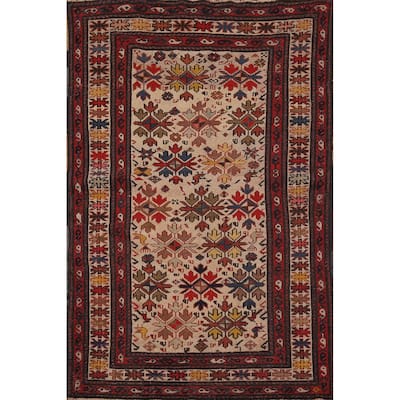 Kazak Vegetable Dye Foyer Rug Hand-Knotted Wool Carpet - 3'5"x 5'3"