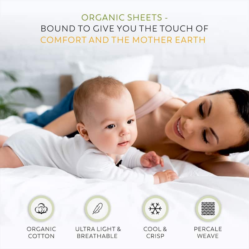 Purity Home Cotton Breathable And Lightweight Deep Pocket Sheet Set