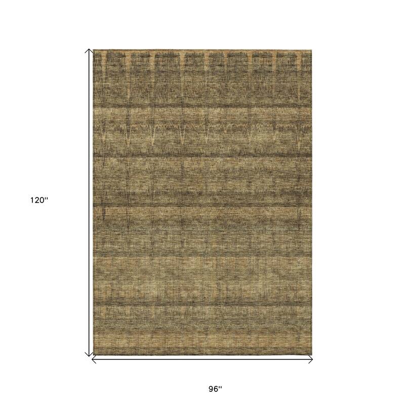 HomeRoots Striped Transitional Rectangle Outdoor Rug