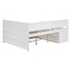 preview thumbnail 9 of 9, Full Captain Bed Daybed Frame Platform Bed Mattress Foundation with L-Shaped Guardrail 4 Drawers and Shelves - White