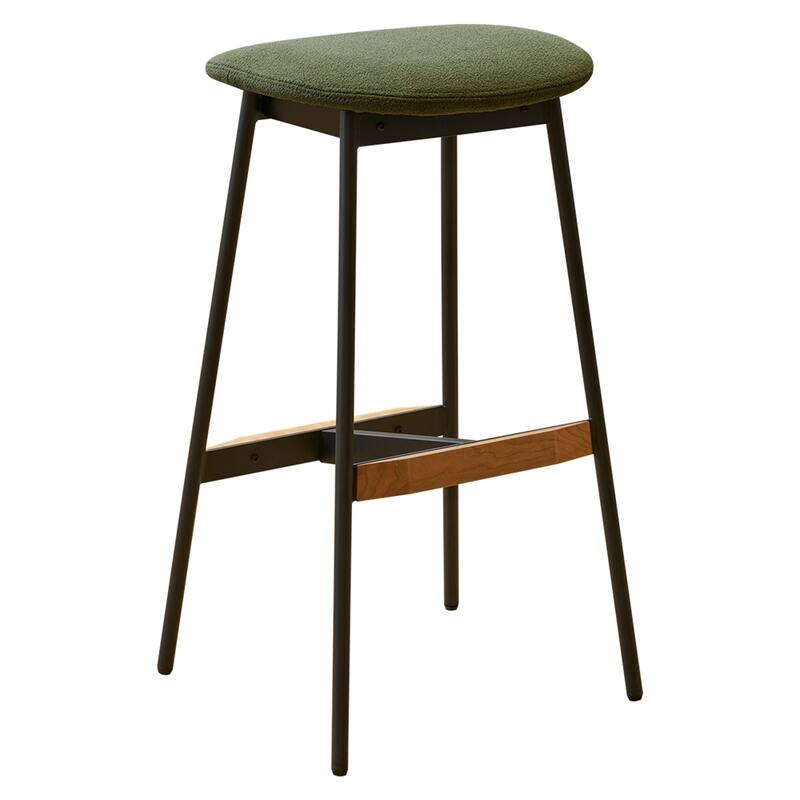 Backless Fabric Upholstered Counter Height Bar Stools,Set of 2