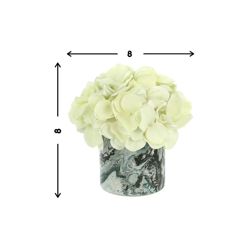 Hydrangea Arrangement in a Glass Vase