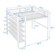 preview thumbnail 11 of 9, Pink Full Size Metal Loft Bed with 4-Tier Storage Shelves and Ladder