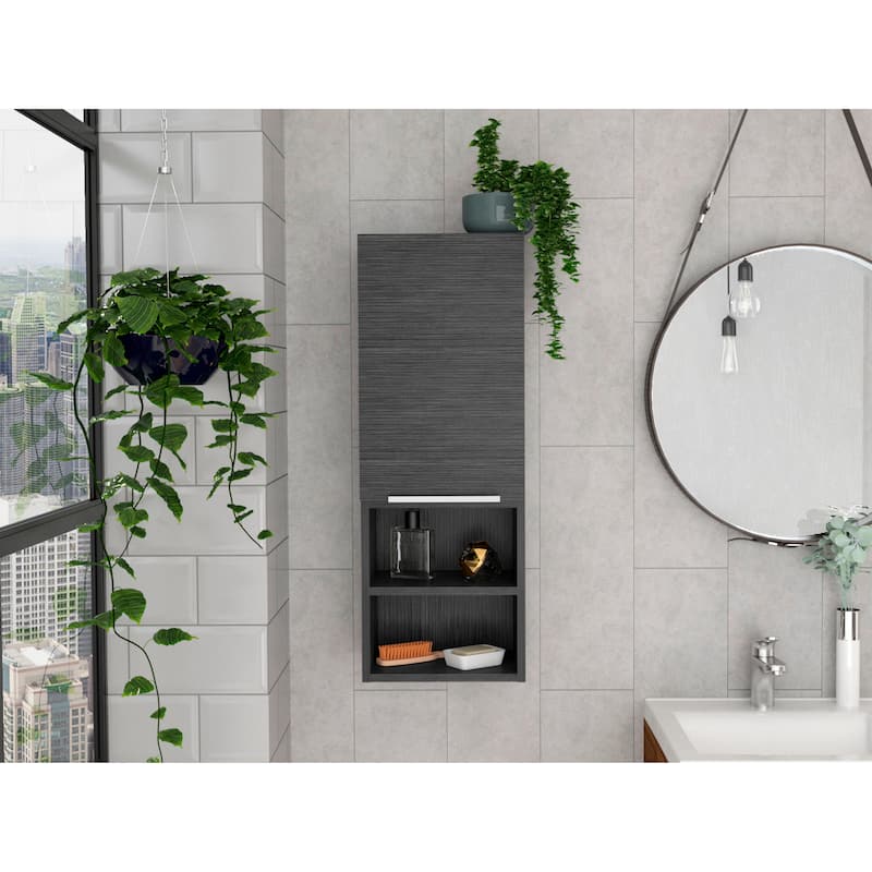 Beardsley 2-Shelf Bathroom Cabinet Light Grey - Gray