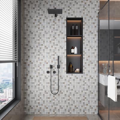 Apollo tile 12" x 12" Artisana Foiled Texture Cream Soft Earthy Stone Tile (5 sq ft/case) - 5 Pack