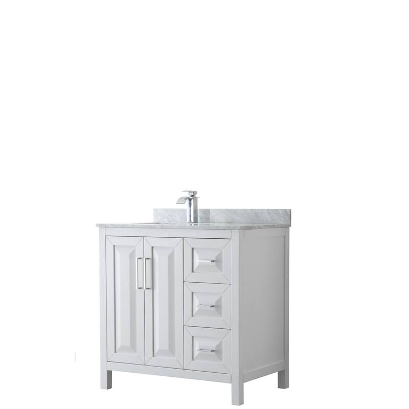 Daria 36-inch Single Vanity, Marble Top, No Mirror