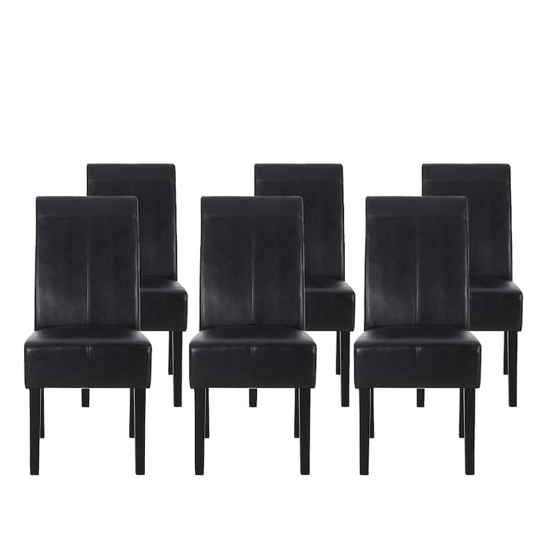Pertica Upholstered T-Stitch Dining Chairs (Set of 6) by Christopher Knight Home