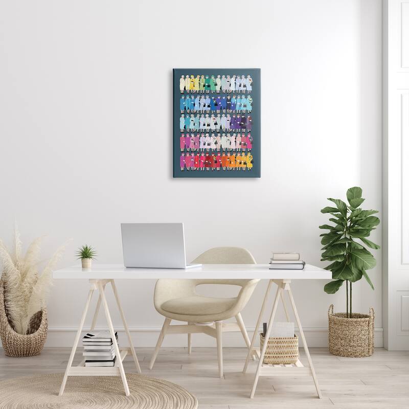 Stupell Varied Pop Style Royal Queen Fashion Rainbow Canvas Wall Art, Design by Amelia Noyes