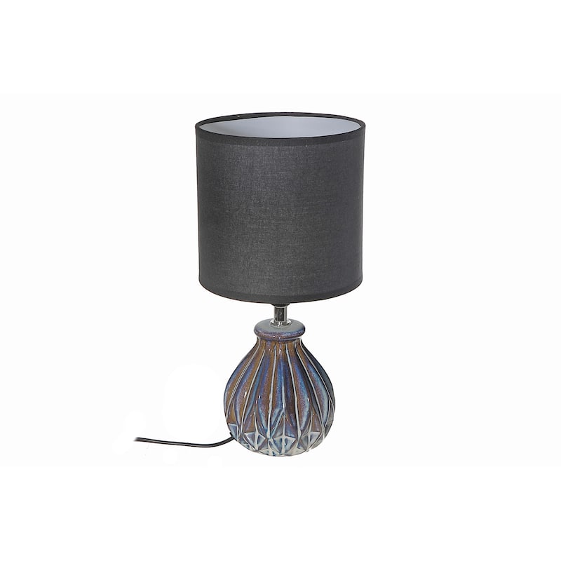 Ceramic Table Lamp With Shade Origami Black