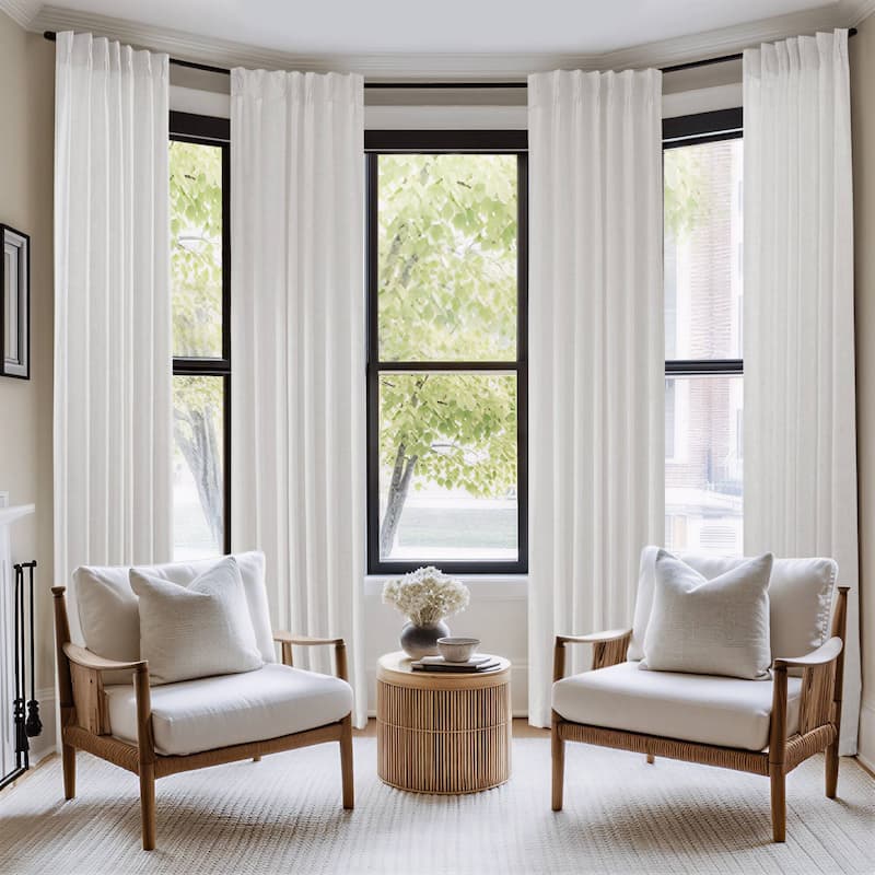 Madison Park Emery 300gsm poly linen with 7 pinch pleat per pc