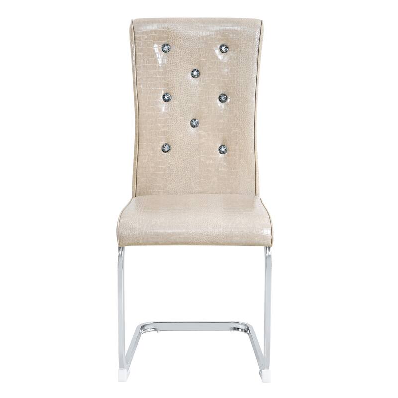 Set of 2 Dining Chair Side Chair Kitchen Chair Leisure Chair Beige Lounge Chair Office Chair Armless Chair