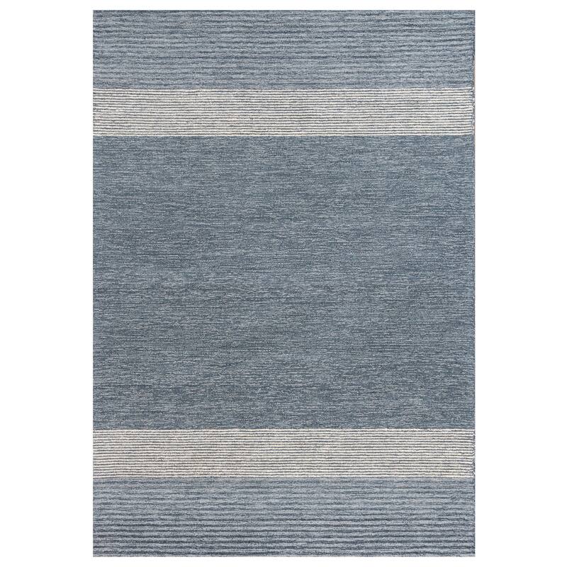 Alora Decor Wondrous Blue Hand-tufted Wool Rug