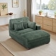 preview thumbnail 109 of 174, 41" W Plush Corduroy Chaise Lounge with Pillows