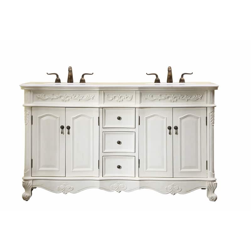 60" Double Bathroom Vanity Sink