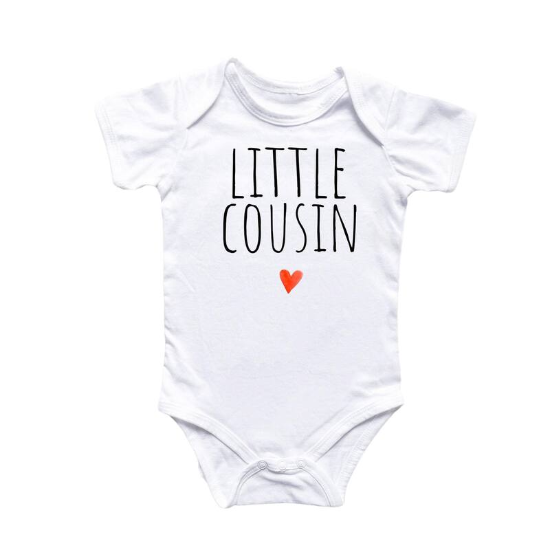 Little Cousin Reveal - Baby Boy Girl Clothes Infant Bodysuit Funny Cute Newborn - Pink - 0-3M