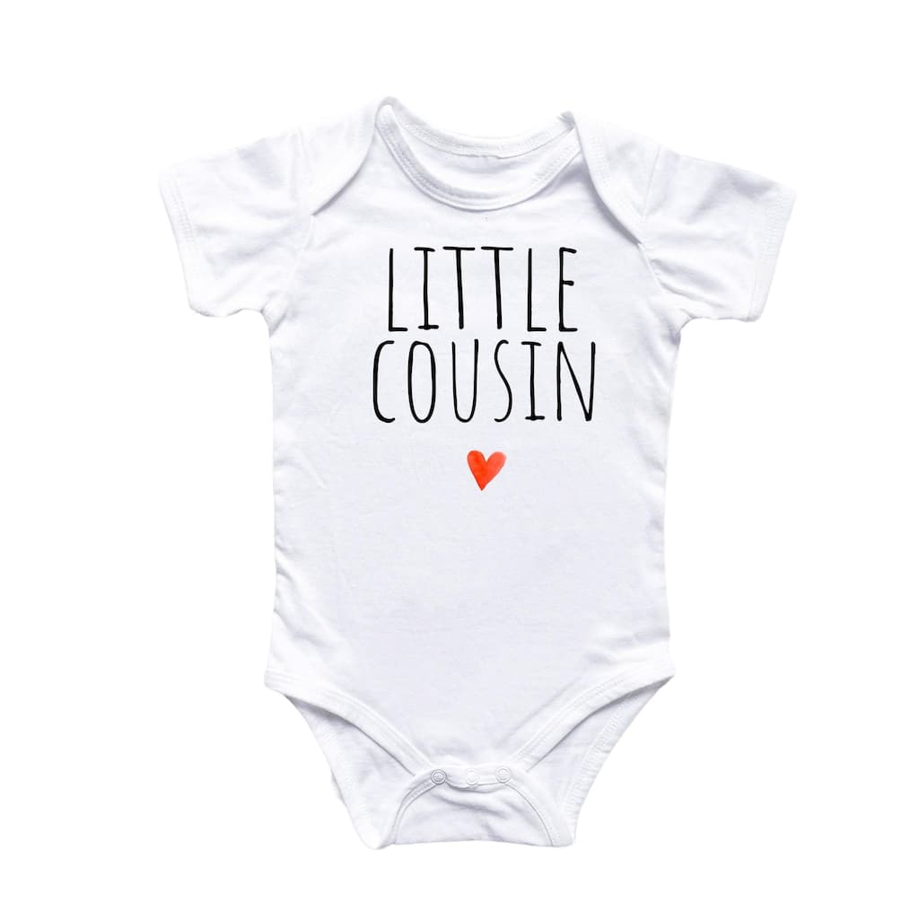 Little Cousin Reveal - Baby Boy Girl Clothes Infant Bodysuit Funny Cute Newborn