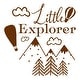 preview thumbnail 10 of 11, Little Explorer Wall Decal, Nursery Decal, Woodland Nursery Decor 10 wide x 10 tall inches - Brown