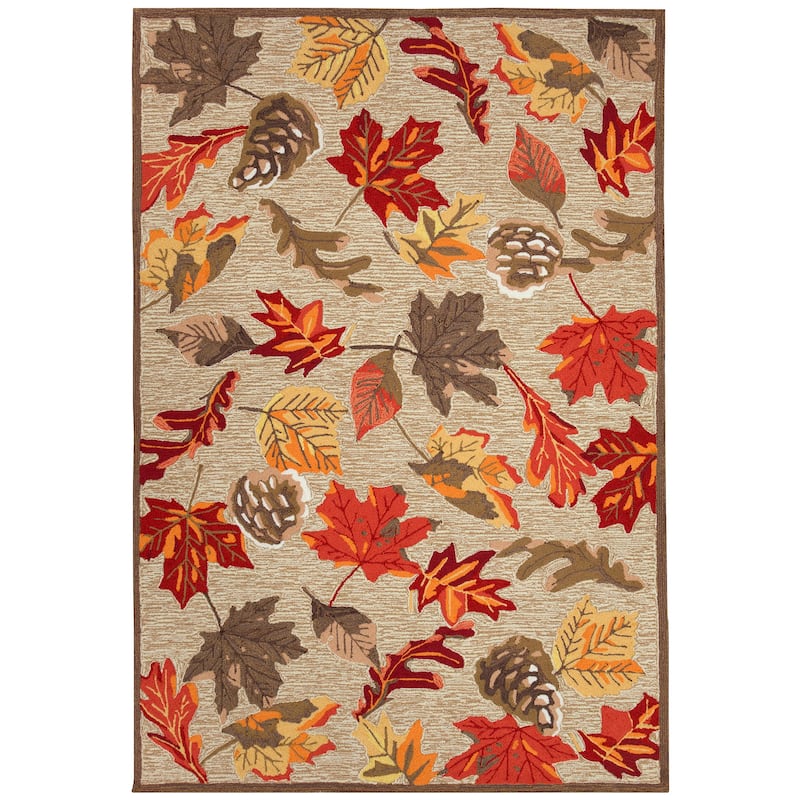 Liora Manne Ravella Falling Leaves Indoor/Outdoor Rug