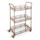 preview thumbnail 21 of 31, Kate and Laurel Ketia Metal and Glass 3-tiered Tray Bar Cart
