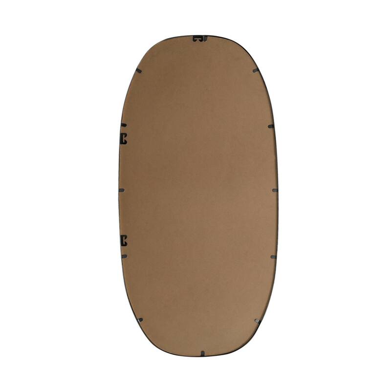 Indigo Home Metal Frame Oval Mirror 24x48 Inch